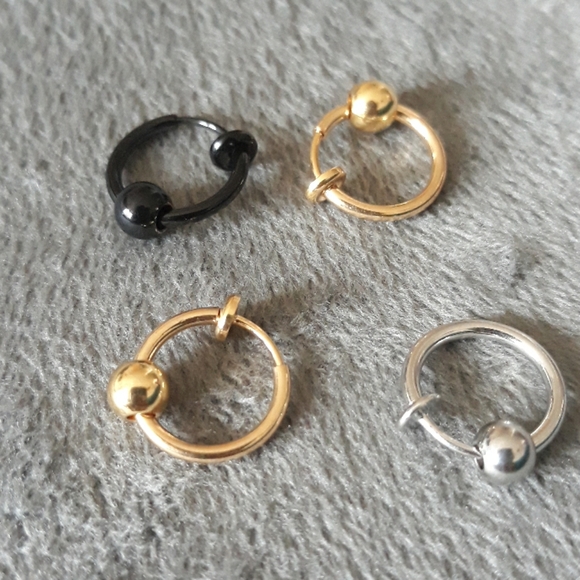 Fake Septum Rings Fake Nose Rings - Picture 1 of 6